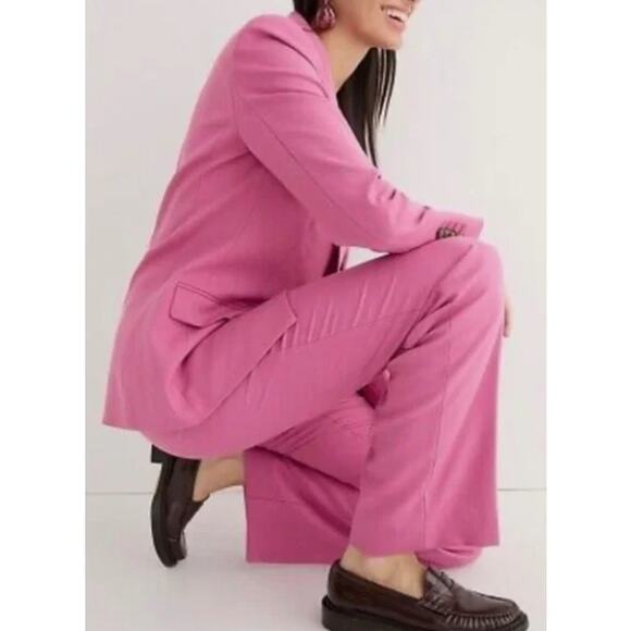 J.Crew Willa Full Length Wool Trousers in Pink Size 16 - Picture 13 of 13